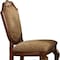 Homeroots Set of Two 24" Beige and Brown Fabric and Solid Wood Counter Height Bar Chairs, 2PK 573450 - alternate 5