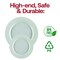 Smarty Had A Party 7.5" Matte Turquoise Round Disposable Plastic Appetizer/Salad Plates (120 Plates), 120PK 4857TQ-CASE - alternate 8