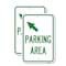 Signmission Parking Area with Upper Left Arrow, 18'' X 24'' 2 Signs, Heavy Gauge Aluminum, 2PK A-1824-2PACK-23464 - alternate 1