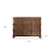 Homeroots 44" Brown Solid Wood Nine Drawer Triple Dresser 285585 - alternate 4