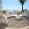 Homeroots 8' Brown And Beige Round Geometric Washable Indoor Outdoor Area Rug 594985 - alternate 5