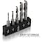 Neiko Stubby Drill Bit Set for Metal, 5 Piece 0.25 in Hex Shank 11402A - alternate 5