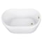Kingston Brass 52-Inch Acrylic Oval Double Slipper Freestanding Tub with Overflow/Drain Assembly VTRS522928M2 - alternate 4