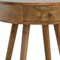 Homeroots 22" Oak Solid Wood Round Two Drawer Nightstand 722530 - alternate 4