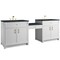 James Martin Vanities Bellshire 96" Dual Vanity Set w/24" Make-Up Counter, Bright White w/3 cm Charcoal Soapstone Sileston 660-VMC96-BW-3CSP - alternate 5