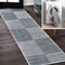 Jonathan Y Shutter Minimalist Striped Plaid Machine-Washable Dark Gray/Cream 2 ft. x 8 ft. Runner Rug WSH305A-28 - alternate 1