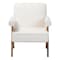 Baxton Studio Georgina Japandi Cream Boucle and Walnut Brown Wood Accent Chair 253-14003-ZORO - alternate 9