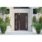 Vdomdoors Aluminum Door Cynex 6777 Brown Entry Steel Metal Modern Painted W16+36+16xH80 Right Inswing CYNEX6777EXD-BRW-W16+36+16xH80-RH-I - alternate 6