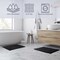 Lavish Home Bathroom Rugs 2-Piece Cotton Bath Mat Set Reversible Rugs for Shower, Tub, Toilet, or Vanity HT-BATH3-BL - alternate 8