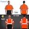 Protectx Short Sleeve T-Shirt, Class 2, Type R, Polyester, Orange, M ST-150SS1-OR1-M-01 - alternate 6