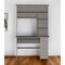 Homeroots 43" Light Gray Computer Desk With Hutch 403843 - alternate 5