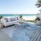 Homeroots 3' X 5' Blue and Ivory Abstract Washable Non Skid Indoor Outdoor Area Rug 559679 - alternate 5
