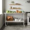 Flash Furniture Reese 30in. x 60in. Work Table, SS Top Shelf, 4in. Backsplash, Adjustable Undershelf, 4 Casters NH-WT-3060-GG-B4-CAS-GG - alternate 8