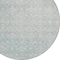 Homeroots 8' Aqua Round Damask Washable Indoor Outdoor Area Rug 607676 - alternate 9