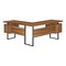 Homeroots 71" Brown and Black L Shape Computer Desk With Three Drawers 490010 - alternate 9