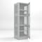 Pucel Heavy Duty Perforated Storage Locker, 24in W x 24in D x 74in H, 4in Base, Adjustable Shelves, Gray DLCU-2424-1-AS-PERF-B - alternate 1