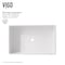 Vigo Magnolia Modern White Matte Stone 21 in. L x 14 in. W x 5 in. H Rectangular Vessel Bathroom Sink VG04010 - alternate 5