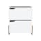 Homeroots 20" White And Natural Wood Two Drawer Nightstand 543692 - alternate 7