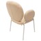 Leisuremod Celestial Boucle Dining Arm Chair, White Iron Frame with Beige Fabric CCAW-23BG - alternate 6