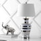 Jonathan Y Zilar Striped 28.75" Ceramic/Iron Classic Modern LED Table Lamp, Silver JYL6603A - alternate 9