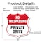 Signmission No Trespassing Shield Sign Private Drive, 12 Inch X 12 Inch, Aluminum Metal Sign SHI-A-12-408 - alternate 6