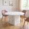 Homeroots 60" Gray and White Marble Pedestal Base Round Top Dining Table 555183 - alternate 5