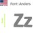 Aacc Self-Adhesive Vinyl Letter: Z, Scale: 5 in. Color: Gray Font: Anders by AACC-Anders-UZ-Gray-I5x1 - alternate 1