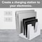 Acrimet 5 Section Incline File Sorter Desk Organizer Rack for Office Desktop Plastic White Color 225.2 - alternate 8