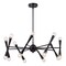 Vaxcel Drake 16-Light 29 in W Matte Black Mid-Century Modern Chandelier, Ceiling Pendant Fixture H0292R - alternate 1