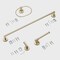 Gliderite Hardware Alpine Collection 4-Piece Champagne Gold Bathroom Hardware Set 9024-KIT-RD-CHPG-1 - alternate 7
