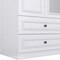 Homeroots 71" White Carved Geometric Mirrored Four Door Four Drawer Combo Dresser 569303 - alternate 9