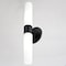 Vaxcel Elliot 2 Light LED Compatible Black Contemporary Bathroom Vanity Wall Sconce Fixture White Glass W0457 - alternate 9