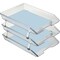 Acrimet Facility 3 Tier Letter Tray Front Load Letter Size Desktop File Organizer Plastic Crystal 265.3 - alternate 5