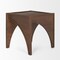 Homeroots 24" Brown Wood Modern Arched Square End Table 604035 - alternate 7