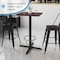 Flash Furniture Beverly 30'' x 30'' Restaurant Table X-Base with 3'' Dia. Bar Height Column and Foot Ring XU-T3030-BAR-3CFR-GG - alternate 6