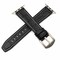 Elegani Hybrid Band Compatible with Apple Watch 38mm, Black/White, Silver/Black/Rose Gold/Yellow Gold Buckle QRALGM2-BW-38 - alternate 1