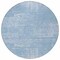 Homeroots 8' Navy Blue And Sky Blue Round Abstract Washable Indoor Outdoor Area Rug 588770 - alternate 7