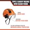Malta Dynamics SafetyHelmet w/Clear Visor, Acrylonitrile Butadiene Styrene (ABS), Ratchet, Orange HTO2001 - alternate 7