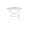 Homeroots 36" White Rounded Aluminum Folding Outdoor Dining Table with Umbrella Hole 606433 - alternate 5