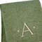 Homeroots 55" X 70" Moss Green White Herringbone Cotton Blend A Initial Throw Blanket with Tassels Embroidery 680592 - alternate 4