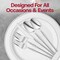 Smarty Had A Party Shiny Silver Moderno Disposable Plastic Dinner Spoons, 240PK 9340-SSP-CASE - alternate 8