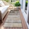 Homeroots 8' Runner Brown Ombre Washable Non Skid Indoor Outdoor Runner Rug 563629 - alternate 9