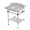 Kingston Brass 30-Inch Carrara Marble Console Sink with Acrylic Legs and Shelf, 8-Inch, 3-Hole LMS30MAB1 - alternate 1