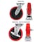 Hyw Products Heavy Duty Caster Set 8in Polyurethane on Plastic Wheels, 2 Swivel & 2 Swivel with Brake, 4PK 40-80S-A1-PU-2,40-80S-A1-PU-TB-2 - alternate 4