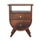 Homeroots 21" Brown Solid Wood Two Drawer Nightstand 701735 - alternate 1