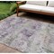 Homeroots 10' X 14' Lavender And Purple Striped Washable Indoor Outdoor Area Rug 609557 - alternate 1