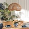 Bali & Pari Hansa Natural Rattan Pendant Lampshade - Handcrafted Dome-Shape Ceiling Light Cover, Boho Decor 261-14235-ZORO - alternate 2