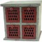Homeroots 14" Red And White Distressed Wood Four Drawer Desk Organizer 274450 - alternate 1