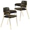 Leisuremod Axis Collection Modern Gold Dining Chair in Charcoal, 2PK ACG22CH2 - alternate 1