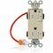 Leviton Straight Blade Receptacle, 5-20R, 20 A, 125V AC, Flush Mount, Self-Grounded MT163-1CI - alternate 1